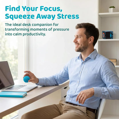 Fuzz Ball Squishy Stress Ball, Stress Fun Desk Fuzz Squeeze Ball, Plush Squeeze Ball for Desktop (Blue)