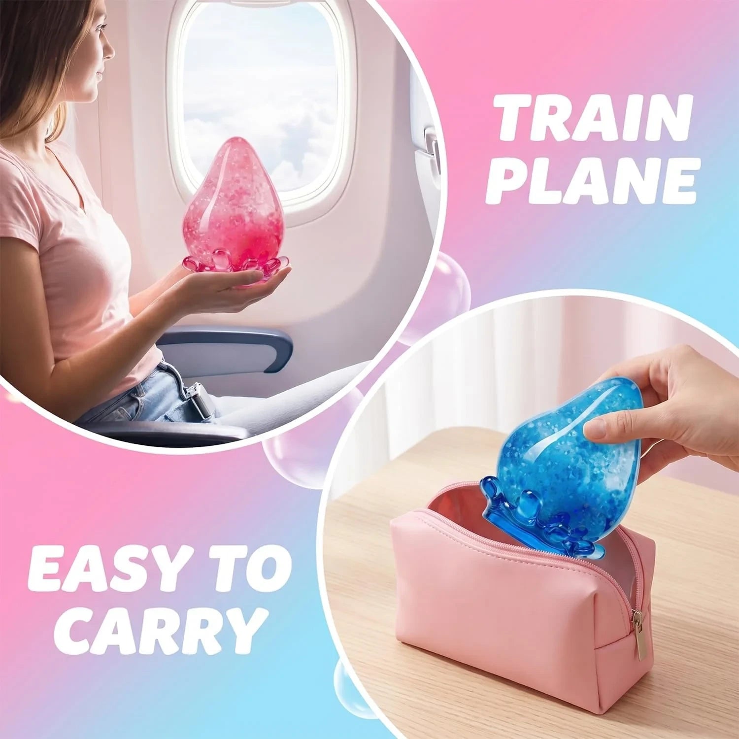 Water Drop Squeeze Squishies, Dream Squishy Drop Squishy Stress Ball, Soft Fidget Stress Ball, 2026 New Slow Rise Relief Fidget Sensory for Anxiety Stress Easter Party Favors (Blue)