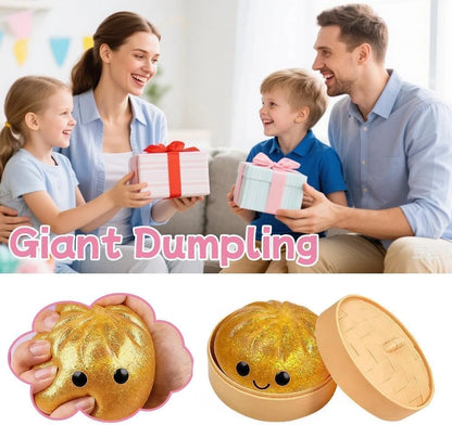 Dumpling Squishies,Glitter Dumpling, Glitter Squishy with Box,Easter Basket Stuffers (White)