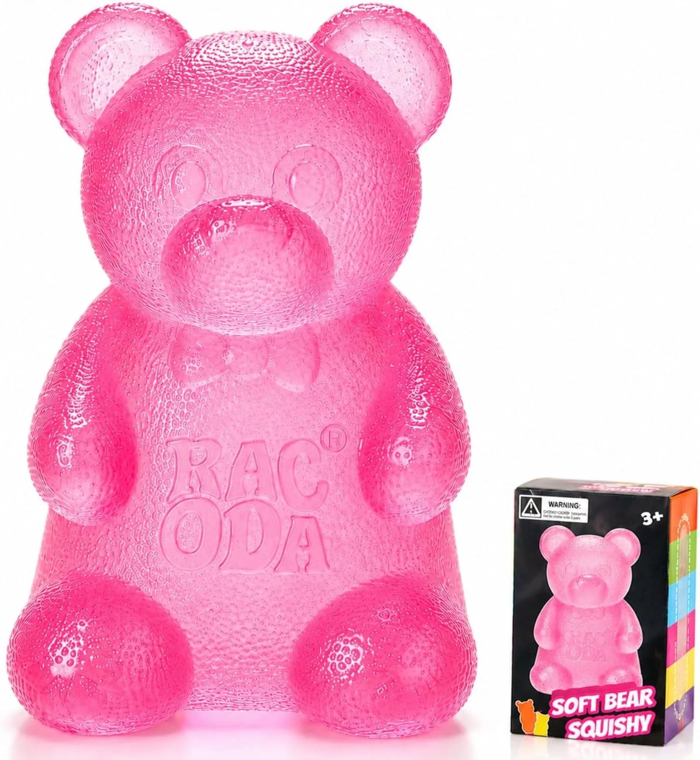 Taba Bear Squishy Fidget Toys,Stress Ball for Anxiety Stress Relief,Squishies Sensory Toy for Adults Kids Teens,Pink Squeeze Toys for Classroom Prize, Birthday Gifts Party Favors